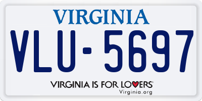 VA license plate VLU5697