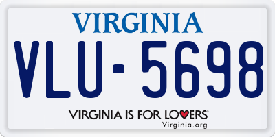 VA license plate VLU5698
