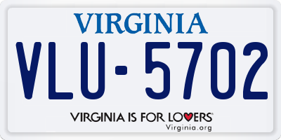 VA license plate VLU5702
