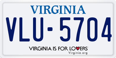 VA license plate VLU5704