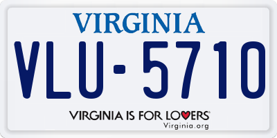 VA license plate VLU5710