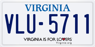 VA license plate VLU5711