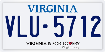 VA license plate VLU5712
