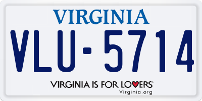 VA license plate VLU5714
