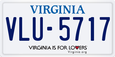 VA license plate VLU5717