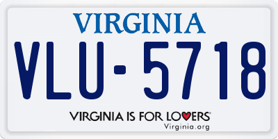 VA license plate VLU5718