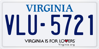 VA license plate VLU5721