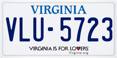 VA license plate VLU5723