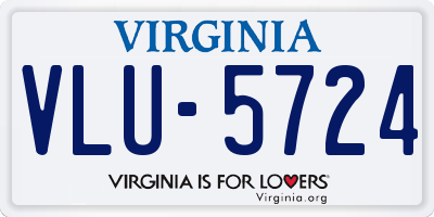 VA license plate VLU5724