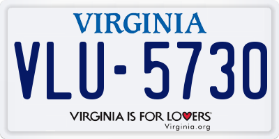 VA license plate VLU5730