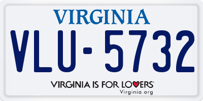 VA license plate VLU5732