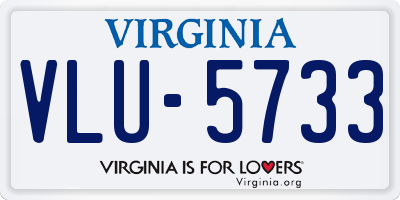 VA license plate VLU5733