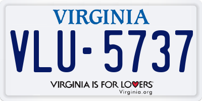 VA license plate VLU5737