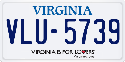 VA license plate VLU5739