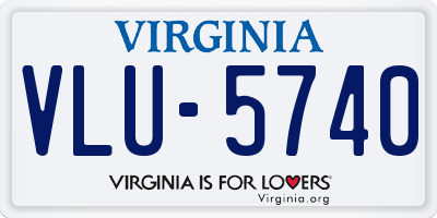 VA license plate VLU5740