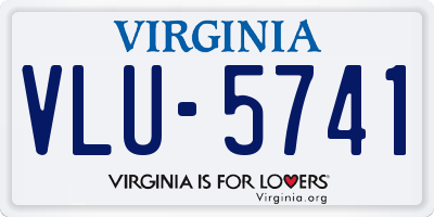 VA license plate VLU5741