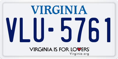 VA license plate VLU5761