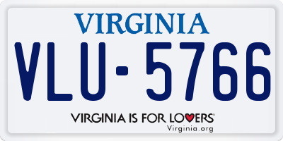 VA license plate VLU5766