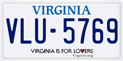 VA license plate VLU5769
