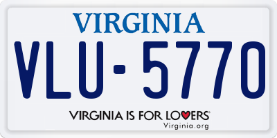 VA license plate VLU5770