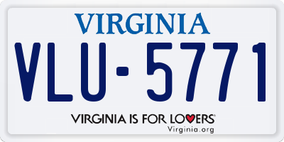 VA license plate VLU5771