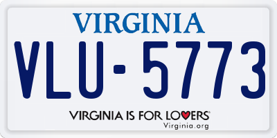 VA license plate VLU5773