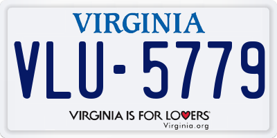 VA license plate VLU5779
