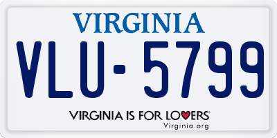 VA license plate VLU5799