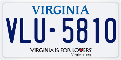 VA license plate VLU5810