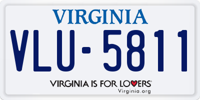 VA license plate VLU5811