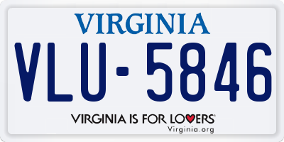 VA license plate VLU5846