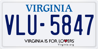 VA license plate VLU5847