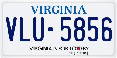 VA license plate VLU5856