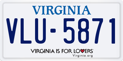 VA license plate VLU5871