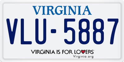 VA license plate VLU5887