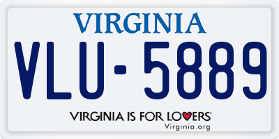 VA license plate VLU5889