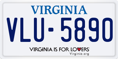 VA license plate VLU5890
