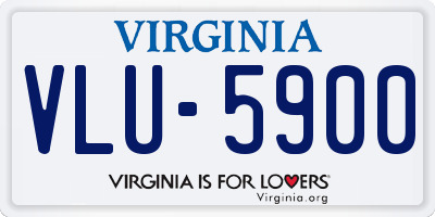 VA license plate VLU5900