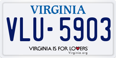VA license plate VLU5903