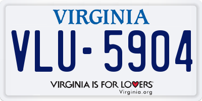 VA license plate VLU5904