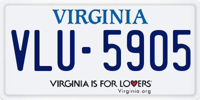 VA license plate VLU5905