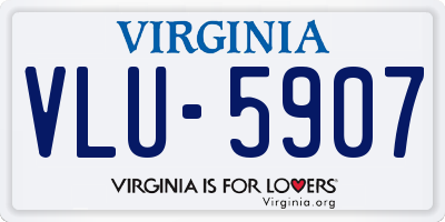 VA license plate VLU5907