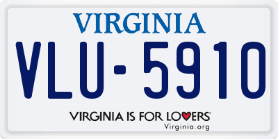 VA license plate VLU5910