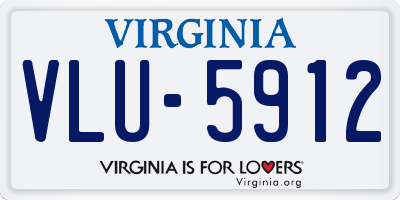 VA license plate VLU5912