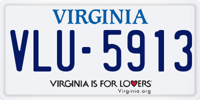 VA license plate VLU5913