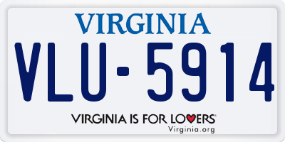 VA license plate VLU5914