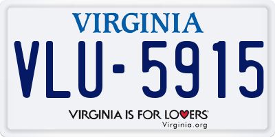 VA license plate VLU5915