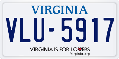 VA license plate VLU5917
