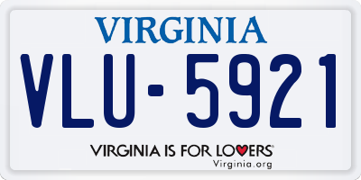VA license plate VLU5921
