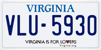 VA license plate VLU5930